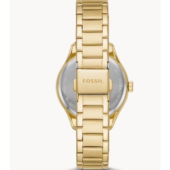 Fossil BQ3759 Rye Three-Hand Gold-Tone Stainless Steel Watch - Picture 7 of 8